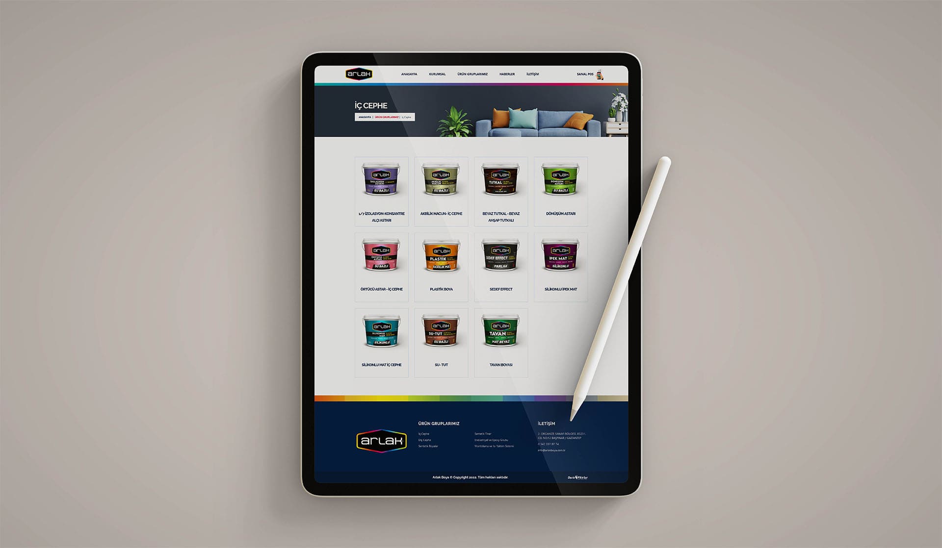 Arlak Boya / Kurumsal Web Sitesi