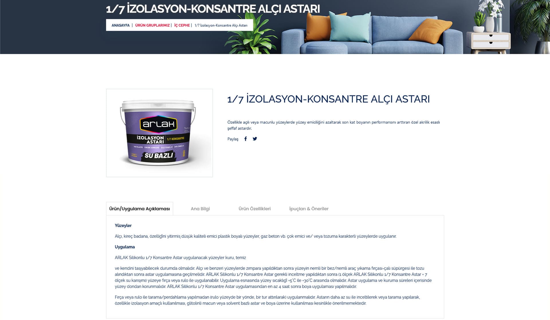 Arlak Boya / Kurumsal Web Sitesi