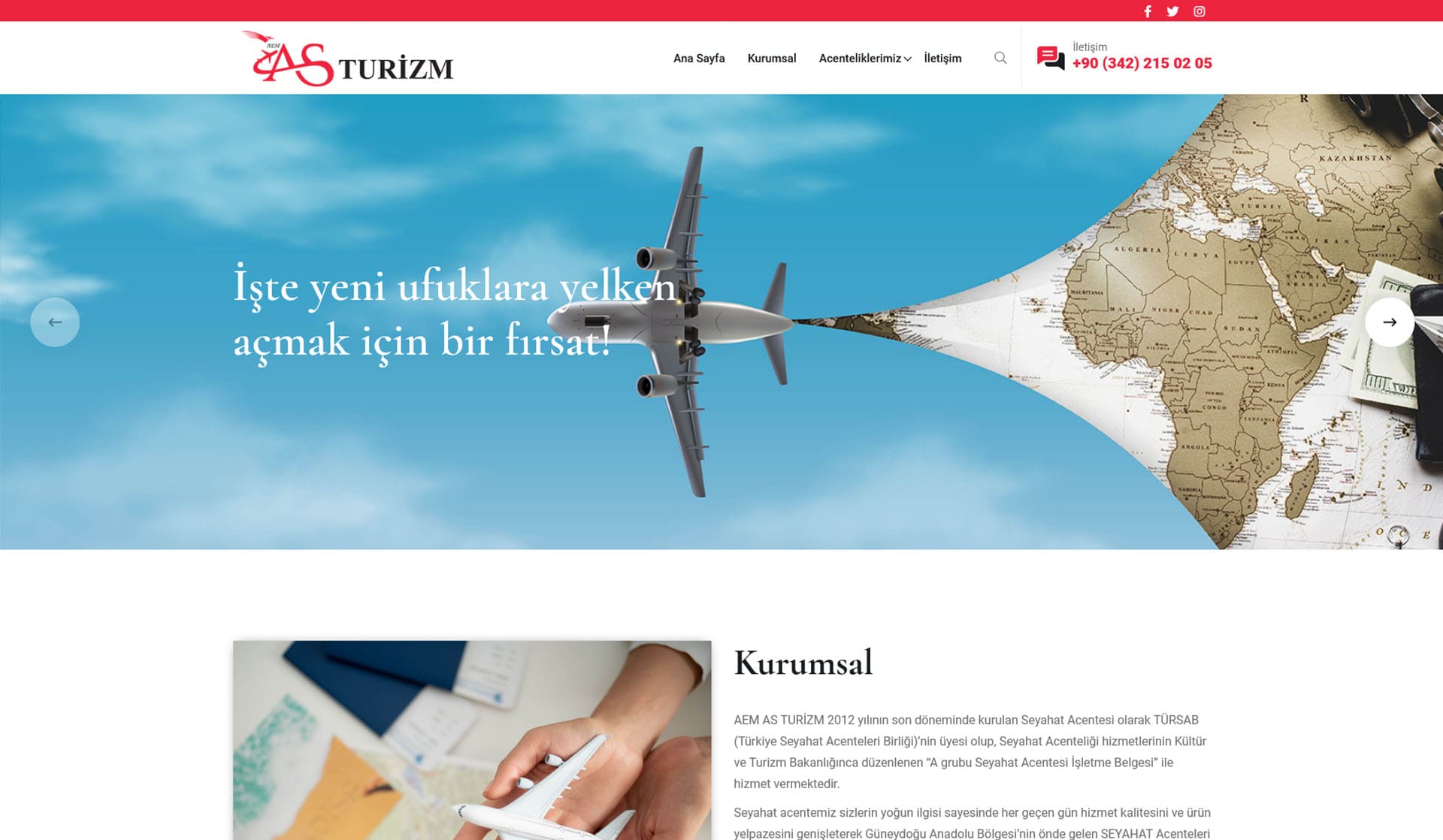 As Turizm / Kurumsal Web Sitesi