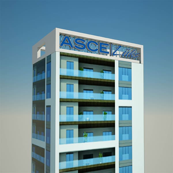 Asce Konutları / Aleminyum Işıklı Kutu Harf Çalışması