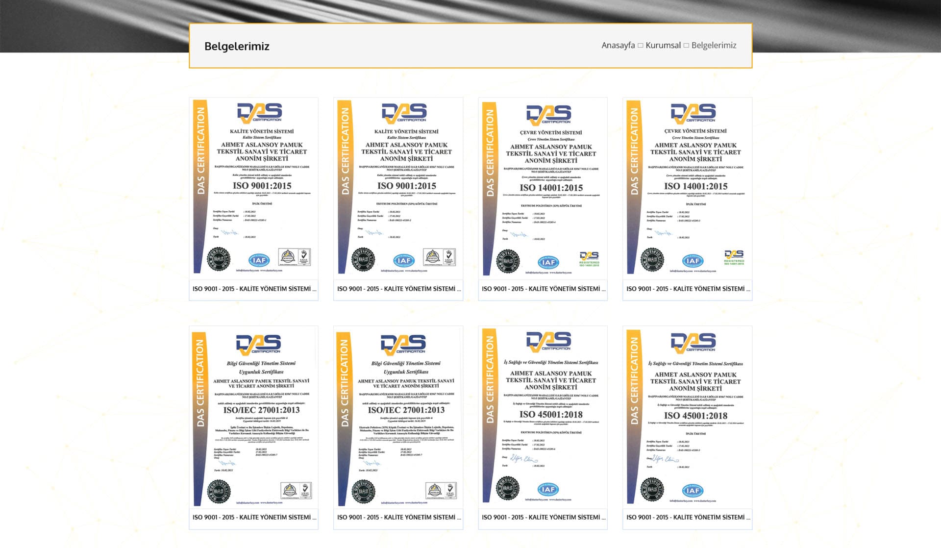 Ahmet Aslansoy / Kurumsal Web Sitesi