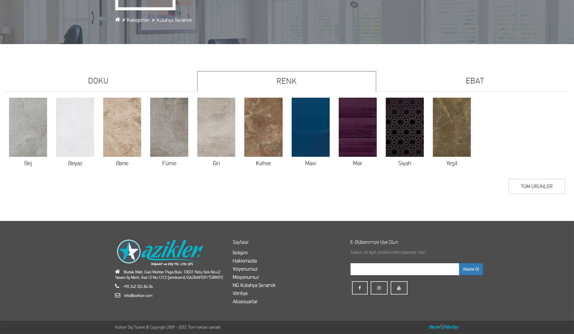 Azikler Dış Ticaret / Kurumsal Web Sitesi