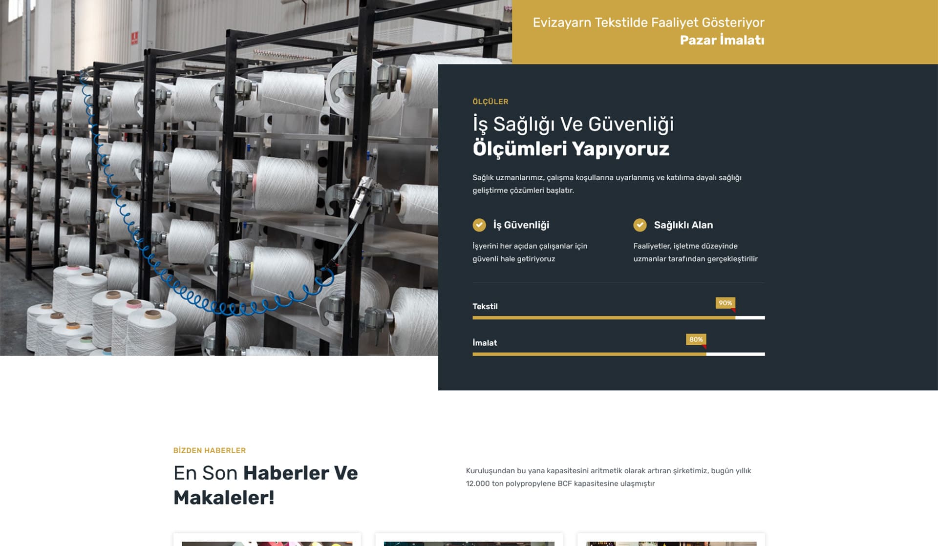 Eviza Yarn / Kurumsal Web Sitesi