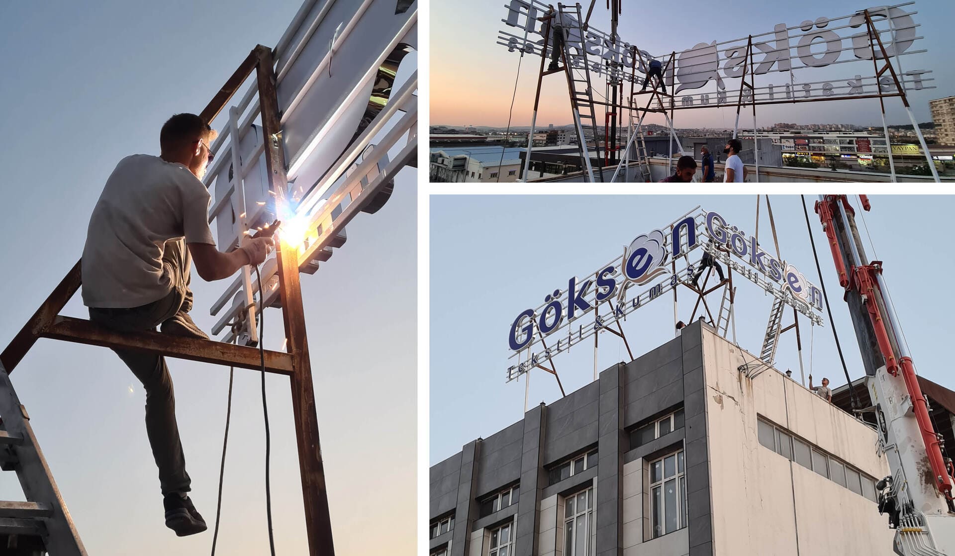 Göksen Tekstil / Aleminyum Işıklı Kutu Harf Çalışması