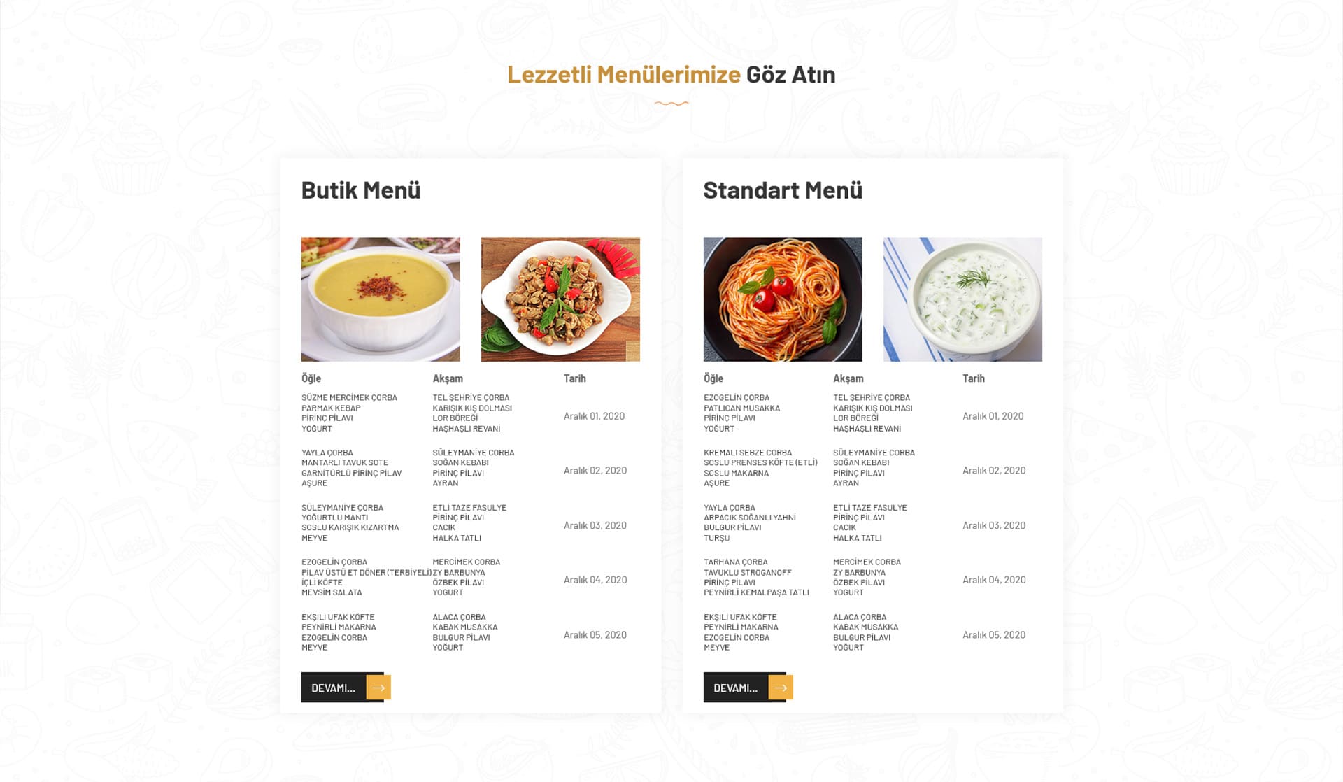 Kuzey Mutfak / Kurumsal Web Sitesi