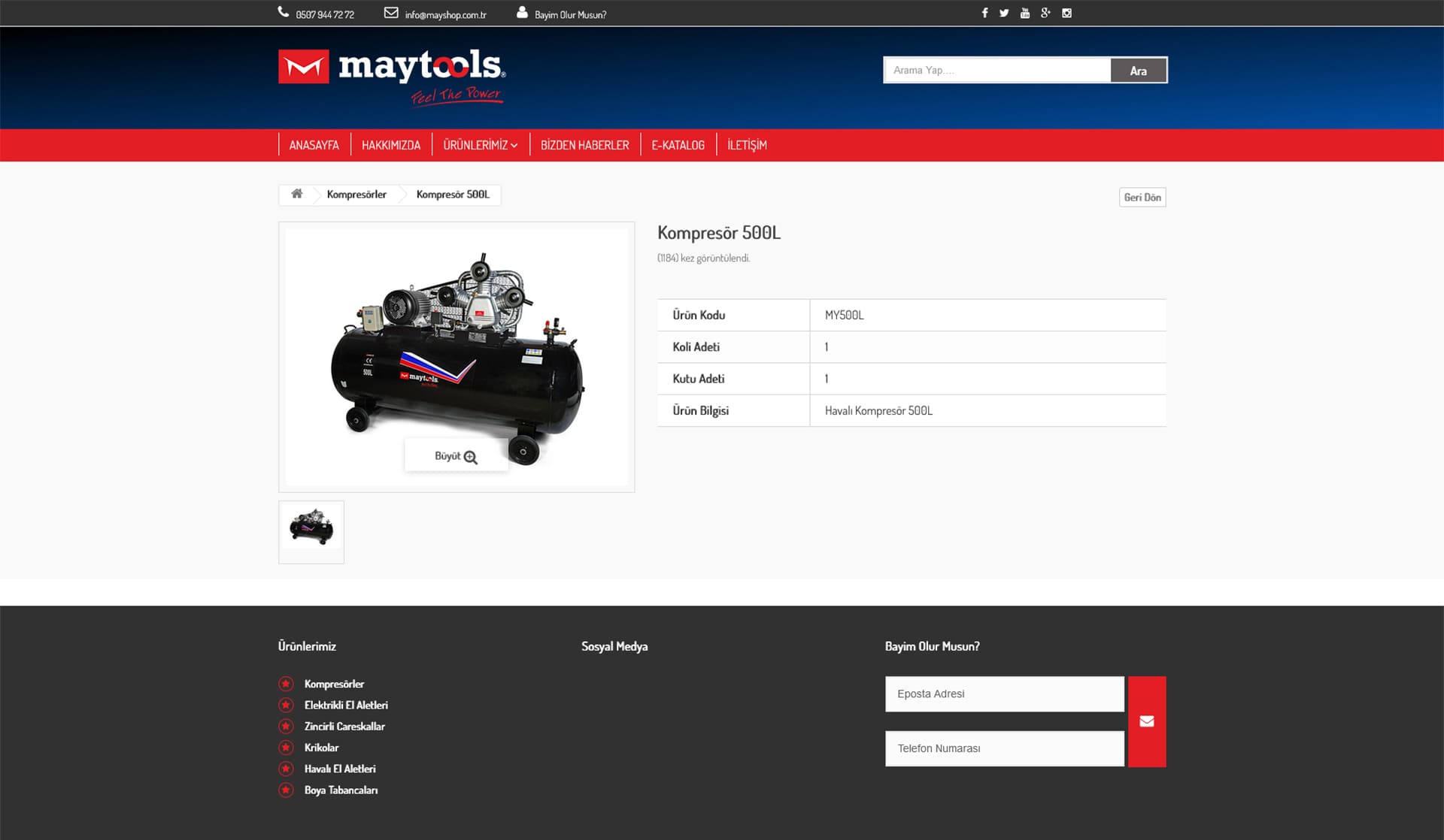 Maytools / Kurumsal Web Sitesi