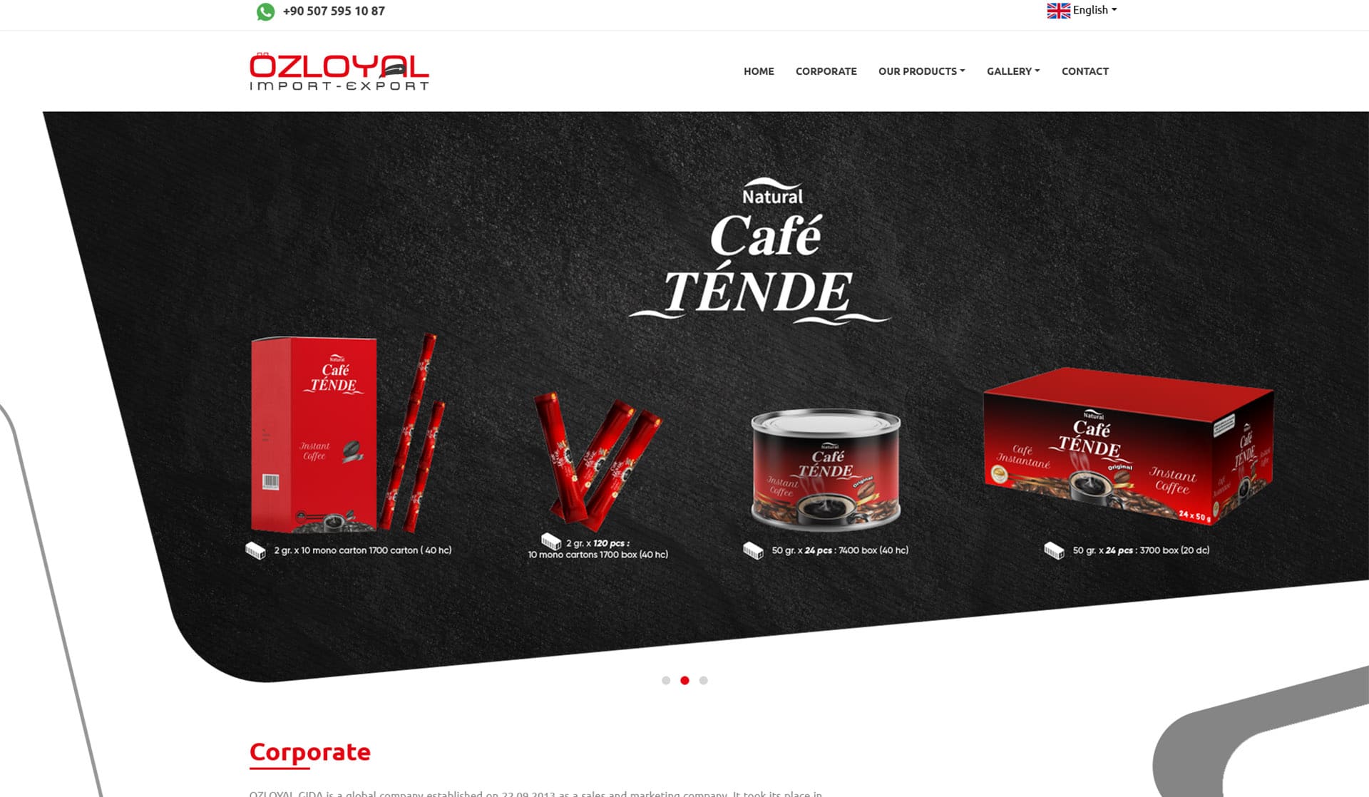 Özloyal İthalat-İhracat / Kurumsal Web Sitesi