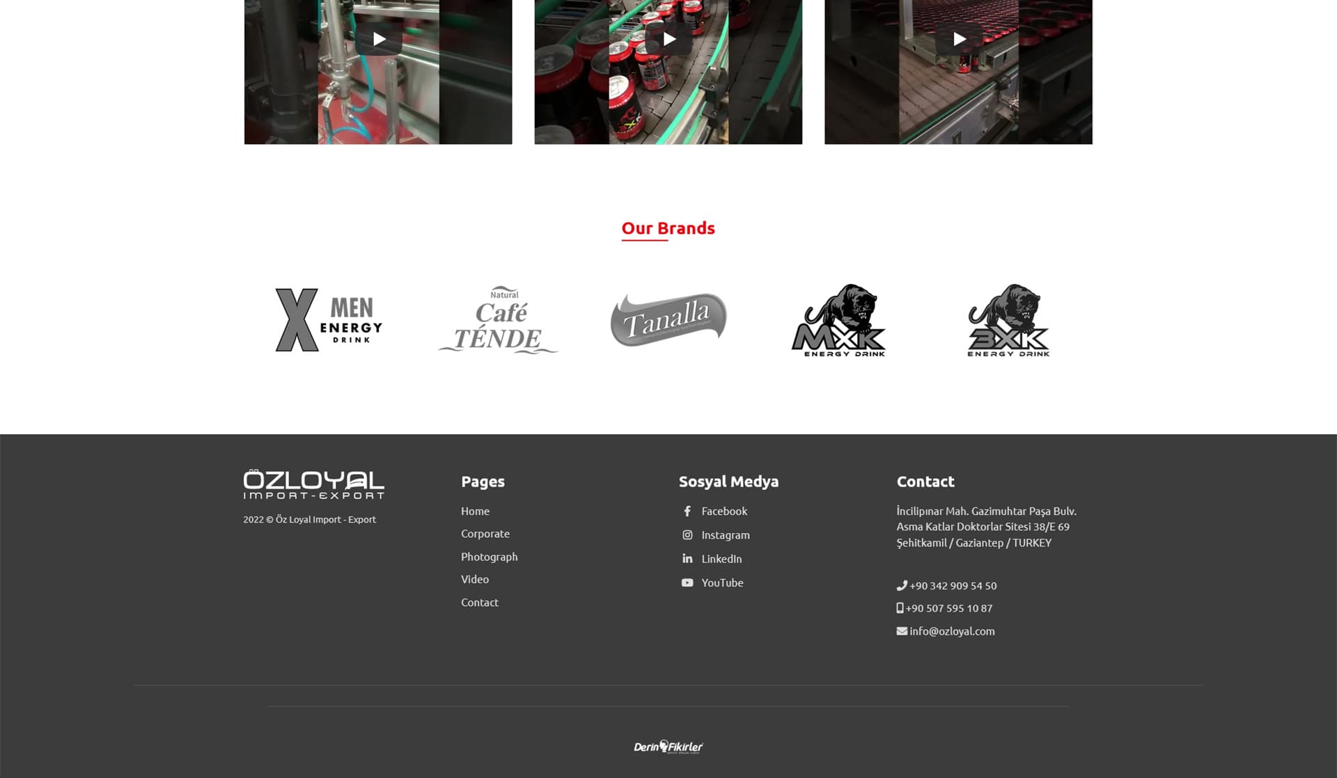Özloyal İthalat-İhracat / Kurumsal Web Sitesi