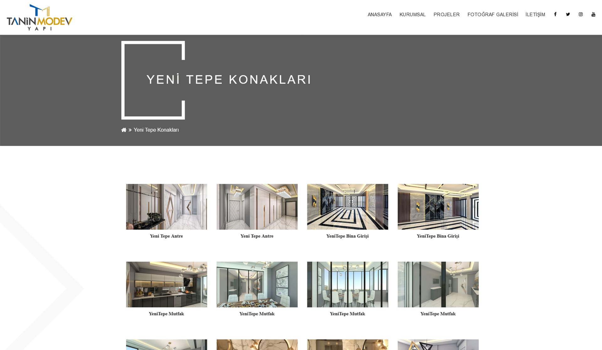 Tanin Modew Yapı / Kurumsal Web Sitesi