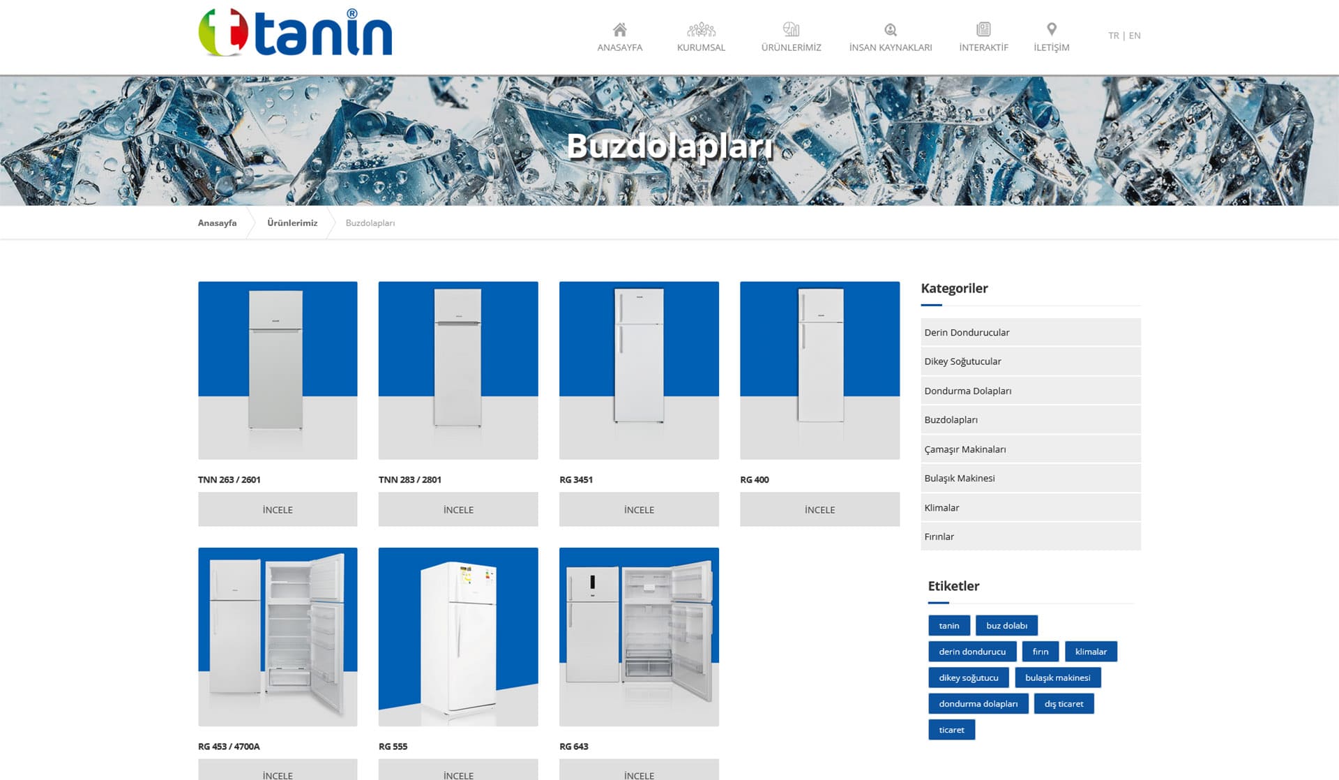 Tanin Dış Ticaret / Kurumsal Web Sitesi