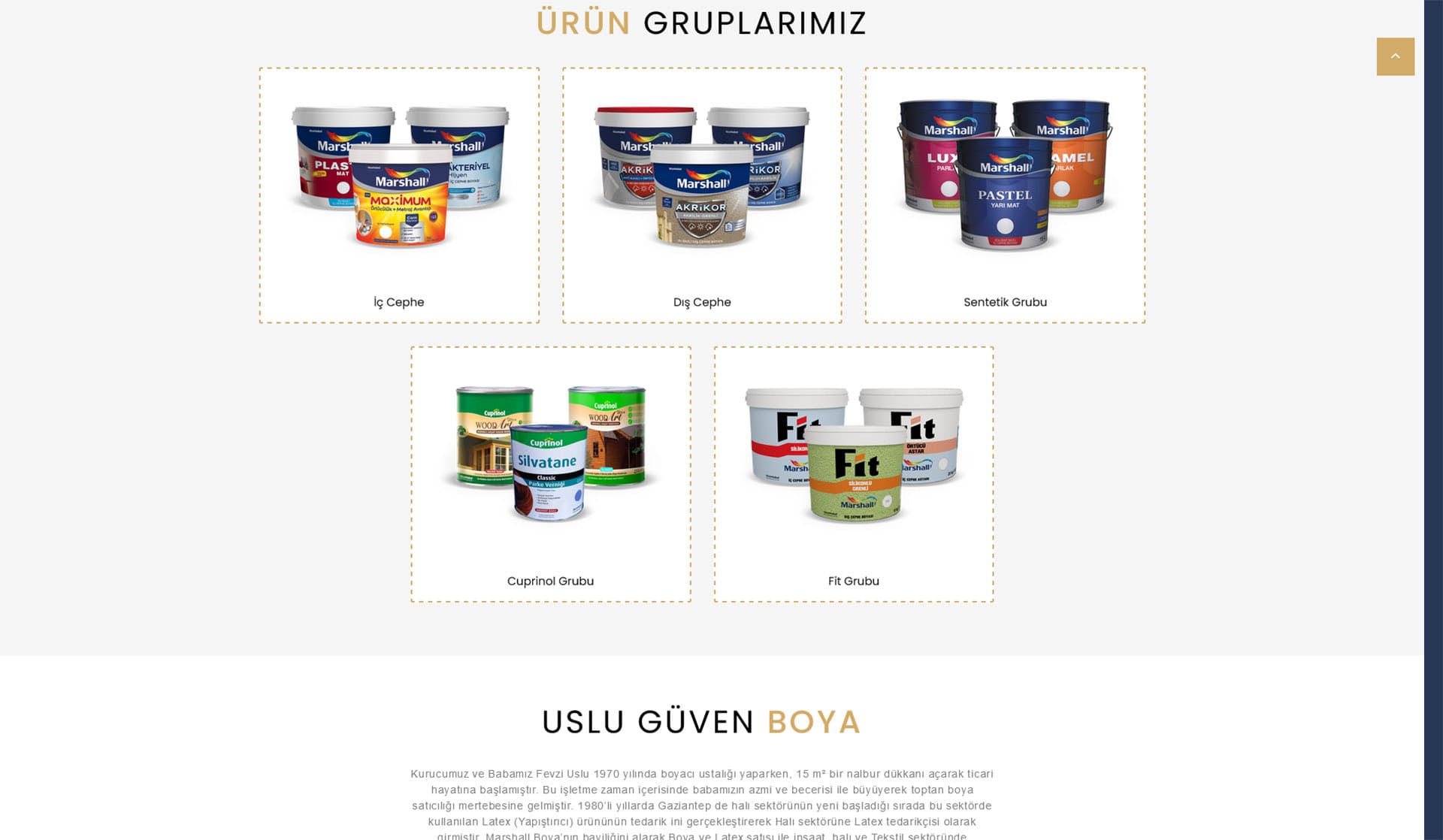 Uslu Güven Boya / Kurumsal Web Sitesi