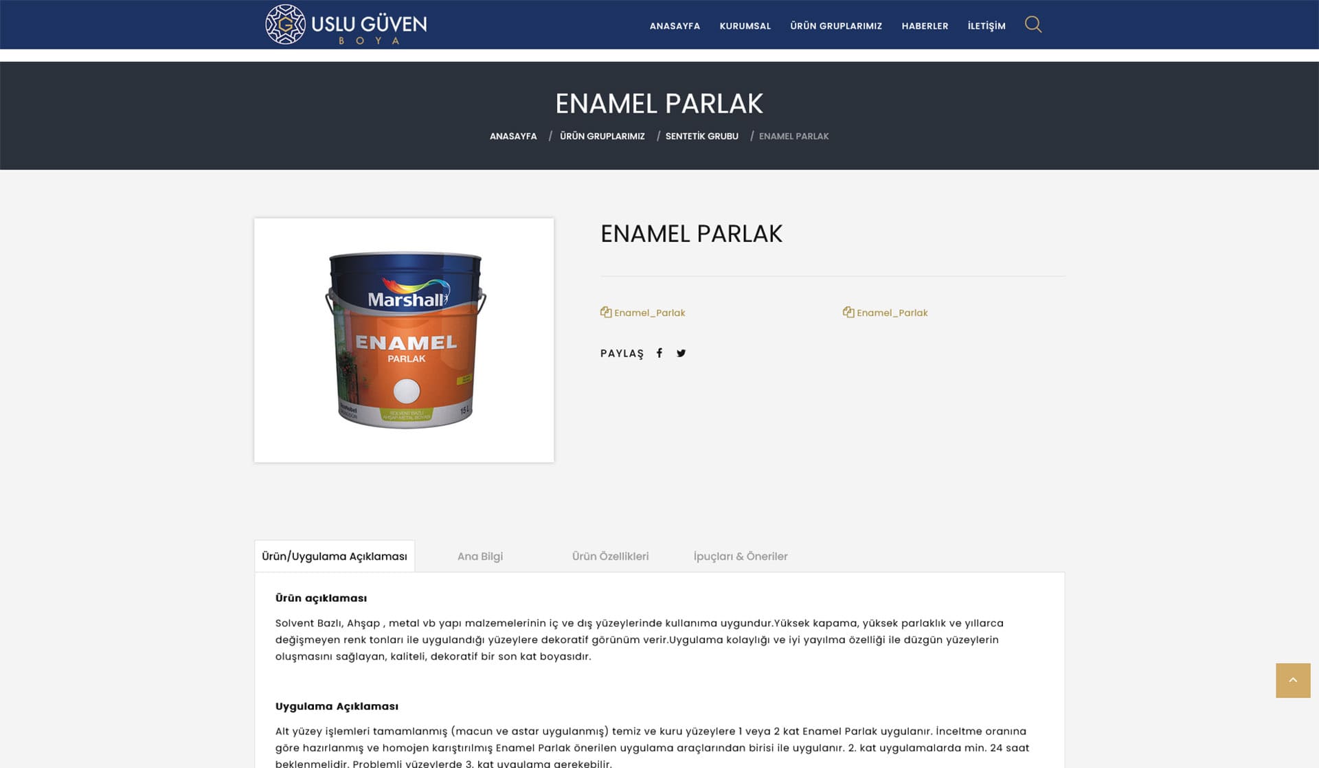 Uslu Güven Boya / Kurumsal Web Sitesi