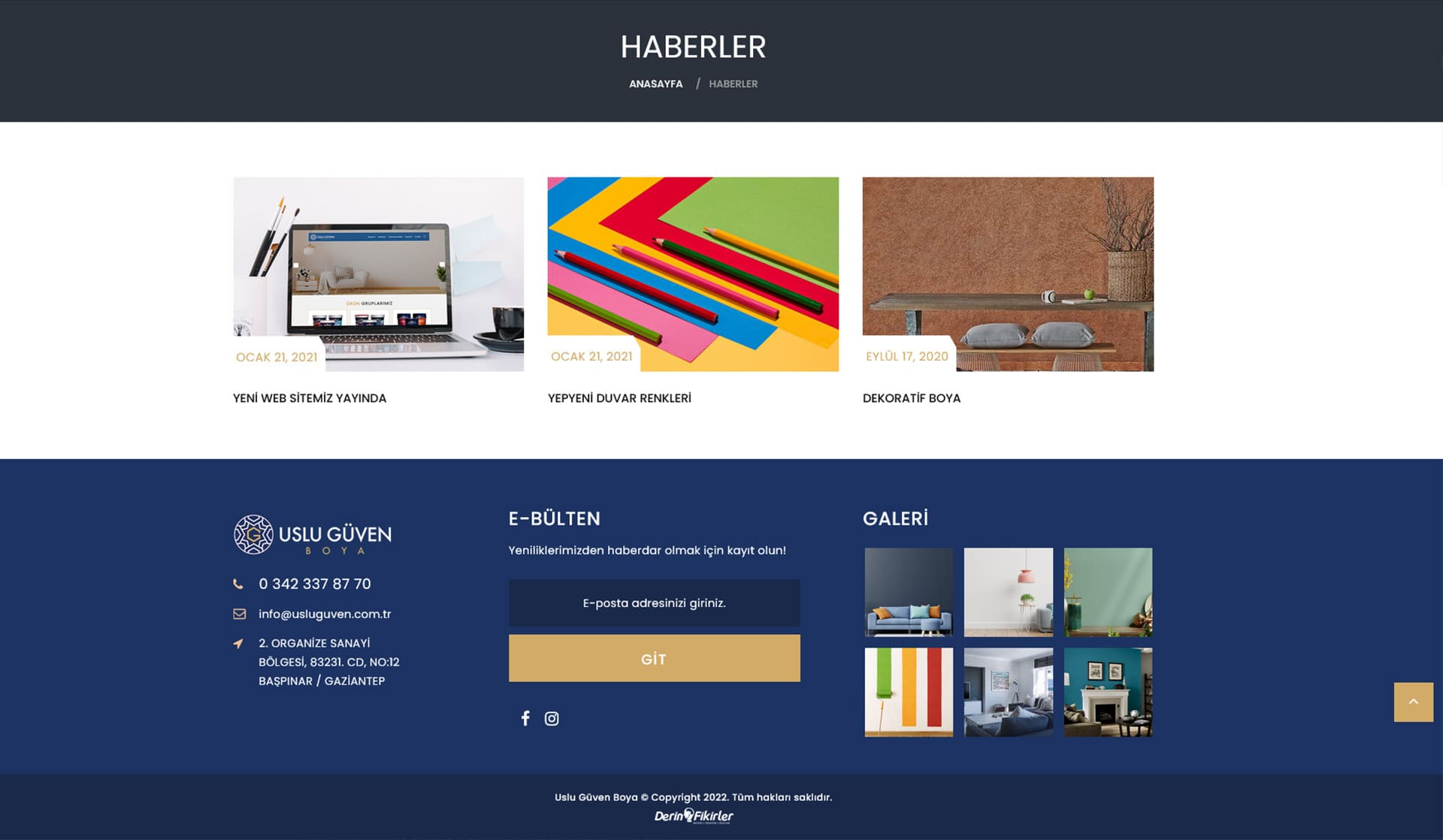 Uslu Güven Boya / Kurumsal Web Sitesi
