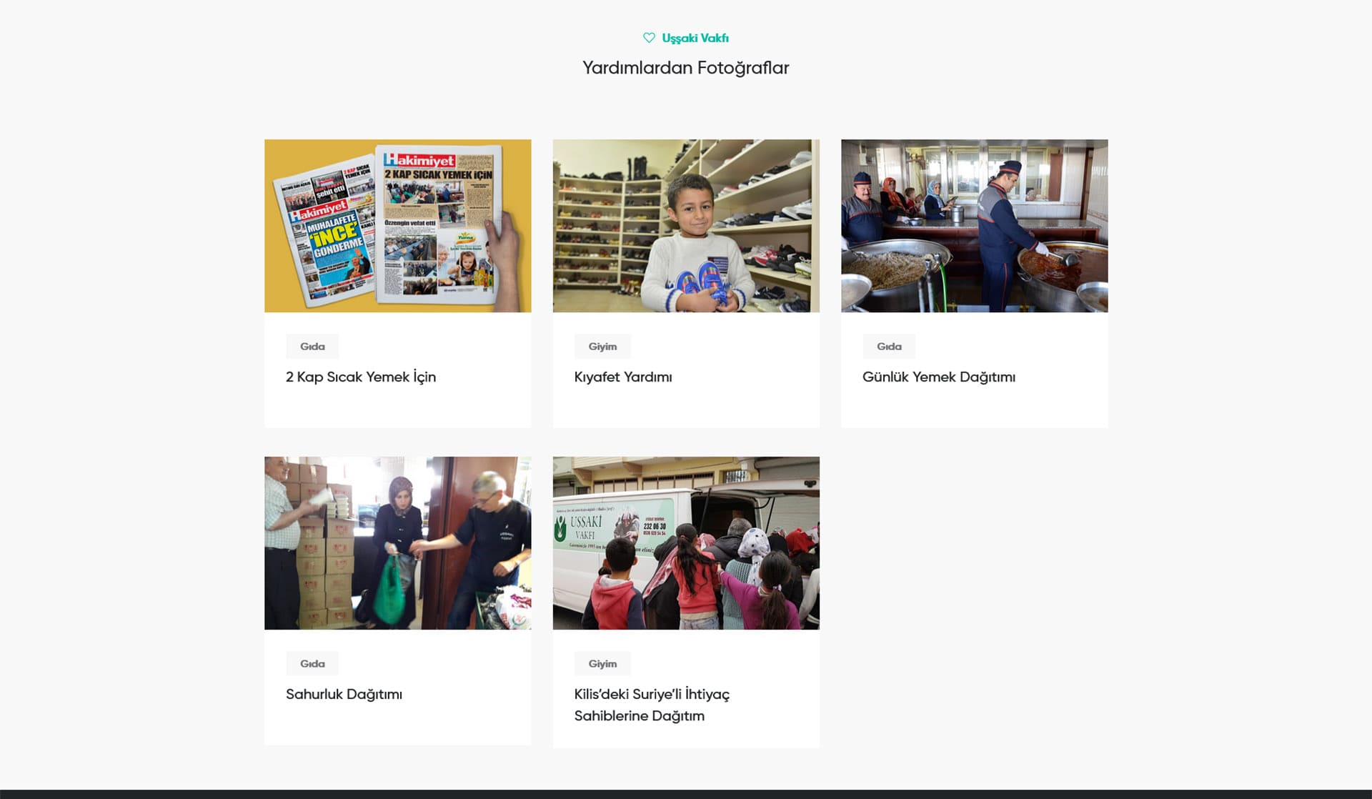 Uşşaki Vakfı Aşevi / Kurumsal Web Sitesi