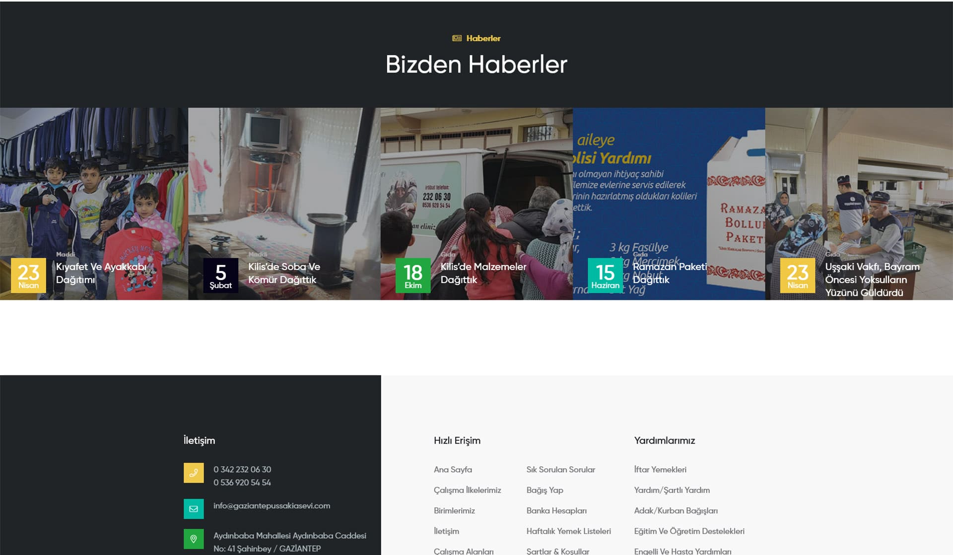Uşşaki Vakfı Aşevi / Kurumsal Web Sitesi