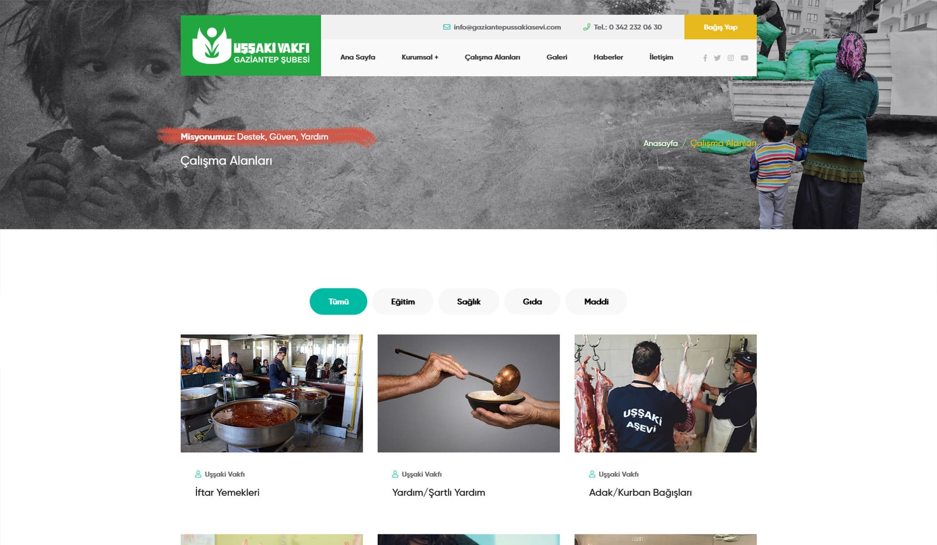 Uşşaki Vakfı Aşevi / Kurumsal Web Sitesi